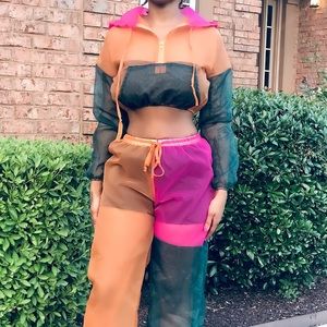 Women’s Color Block Jogger Set